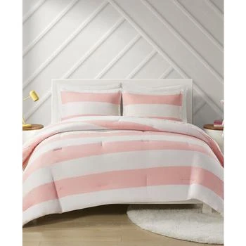 Urban Habitat | CLOSEOUT! Sammie Cotton Cabana Stripe Reversible 3-Piece Comforter Set with Rainbow Reverse,商家Macy's,价格¥1160