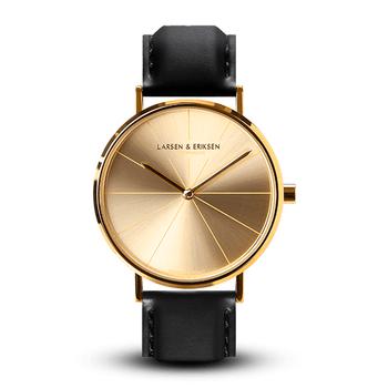 推荐Gold & Black 37 mm Absalon Watch商品
