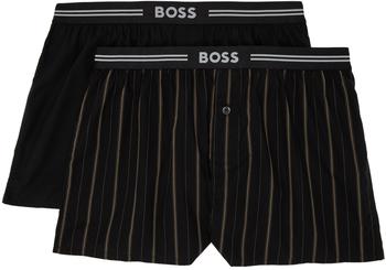 商品Hugo Boss | Two-Pack Black Striped Waistband Boxers,商家SSENSE,价格¥231图片