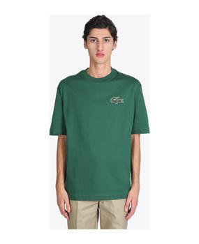 Lacoste | T-shirt Green Cotton Oversized T-shirt With Big Crocodile Patch.商品图片,