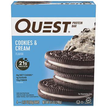 商品Quest Nutrition | Cookies & Cream Protein Bar,商家Walgreens,价格¥74图片