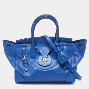 推荐Ralph Lauren Blue Leather Soft Ricky Tote商品