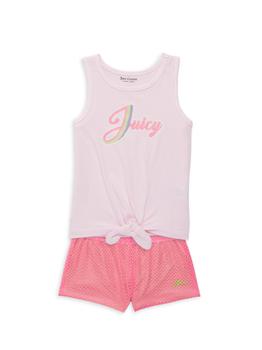 Juicy Couture | Little Gir's 2-Piece Logo Shorts & Top Set商品图片,4.5折
