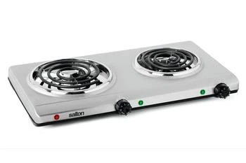 Salton | Salton Portable Double Cooktop  - Stainless Steel,商家Premium Outlets,价格¥588