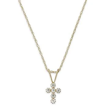 Macy's | Children's Cubic Zirconia Cross Pendant Necklace in 14k Gold,商家Macy's,价格¥917