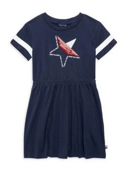 推荐Little Girl’s Star Logo T Shirt Dress商品