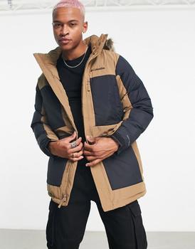 Columbia | Columbia Marquam Peak Fusion insulated parka coat in brown and black商品图片,