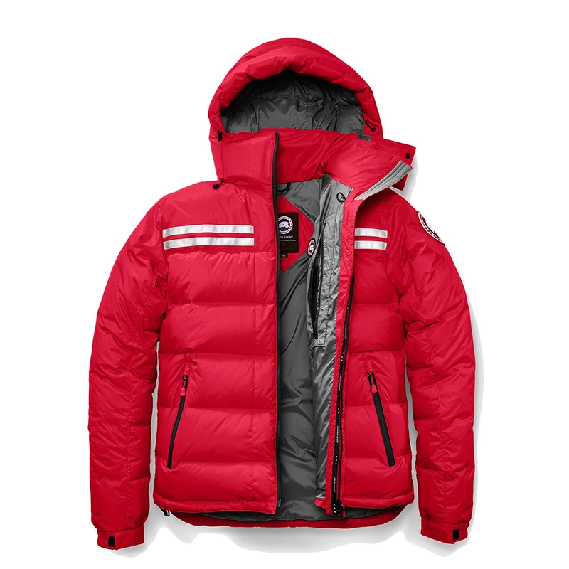 推荐【现货】加拿大鹅 SUMMIT系列 男士红色短款羽绒夹克商品