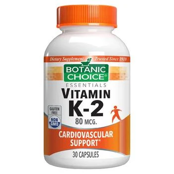 Botanic Choice | Vitamin K-2 80 mcg Capsules,商家Walgreens,价格¥136