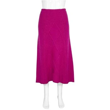 Kenzo | Ladies Fucsia Texture Midi Flare Skirt 3.5折, 满$200减$10, 满减