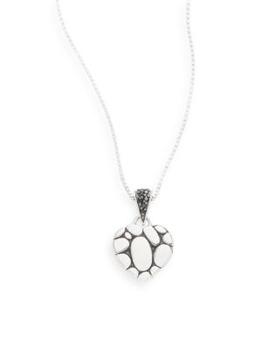 商品John Hardy | Sterling Silver & Black Sapphire Heart Pendant Necklace,商家Saks OFF 5TH,价格¥1918图片