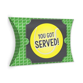 商品You Got Served - Tennis - Favor Gift Boxes - Baby Shower or Tennis Ball Birthday Party Large Pillow Boxes - Set of 12图片