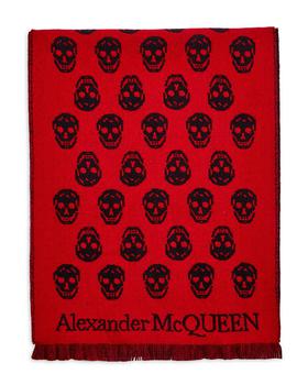Alexander McQueen | Biker Skull Wool Scarf商品图片,独家减免邮费