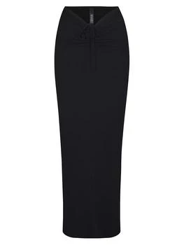 SKIMS | Soft Lounge Ruched Long Skirt,商家Saks Fifth Avenue,价格¥258