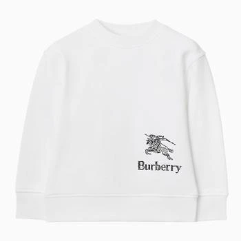 Burberry | White cotton crewneck sweatshirt with logo 额外9.4折, 满$110享9折, 满折, 额外九四折