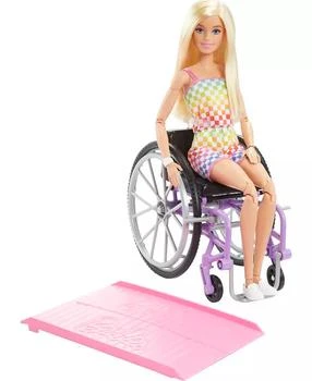 Barbie | Fashionistas Doll with Wheelchair and Ramp and Blonde Hair,商家Macy's,价格¥127