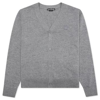 推荐Acne Studios Wool Knit Cardigan - Grey Melange商品