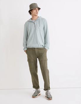 Madewell | Terry Cloth Quarter-Zip Hoodie Sweatshirt商品图片,4.2折×额外6折, 额外六折