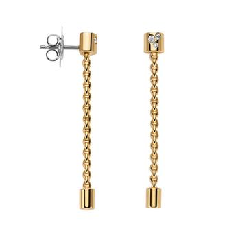 商品FOPE | 18k Yellow Gold 0.09cttw Diamond Aria Drop Earrings,商家Jomashop,价格¥23557图片