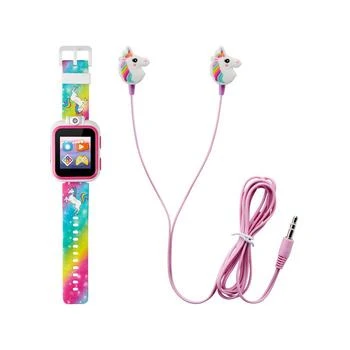 Playzoom | Kid's Rainbow Unicorn Silicone Strap Touchscreen Smart Watch 42mm with Earbuds Gift Set,商家Macy's,价格¥148