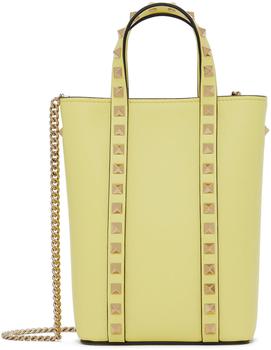valentino rockstud高跟鞋, Valentino | Yellow Rockstud Small Tote商品图片 