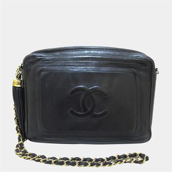 香奈儿122单肩包, [二手商品] Chanel | Chanel Black CC Lambskin Leather Shoulder Bag商品图片 6.5折