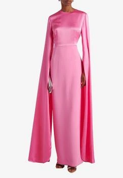 SOLACE LONDON | The Adley Crepe Cape Gown,商家Thahab,价格¥6031