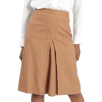 Burberry | Ladies Topstitch Detail Wool-blend A-line Skirt商品图片,6.9折