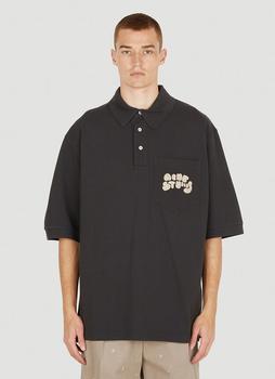 Acne Studios | Bubble Logo Polo Shirt in Dark Brown商品图片,5.5折