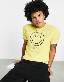 Armani Exchange | Armani Exchange x Smiley Face t-shirt in yellow商品图片,