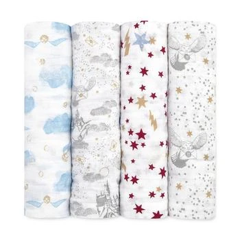 aden + anais | Baby Boys or Baby Girls Harry Potter Swaddles, Pack of 4 