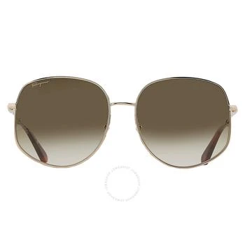 Salvatore Ferragamo | Green Gradient Oval Ladies Sunglasses SF277S 723 61 1.5折
