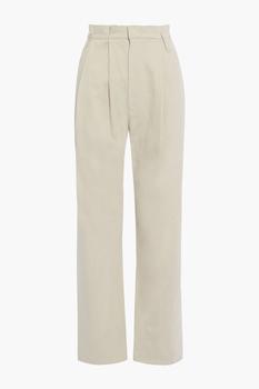 Brunello Cucinelli | Cotton and linen-blend twill straight-leg pants商品图片,3.4折