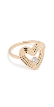 商品Adina Reyter Groovy Diamond Heart Ring图片