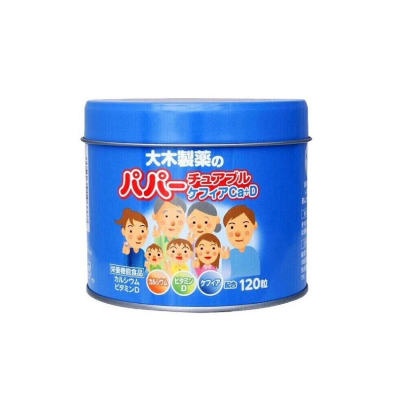 推荐日本大木制药儿童维生素VD乳酸菌钙片120粒商品