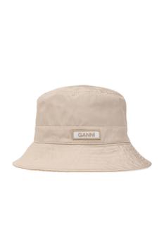 Ganni | Ganni Logo-Patch Wide-Brim Bucket Hat商品图片,6.7折起