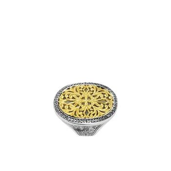 Konstantino | Konstantino Classic Sterling Silver 18K Yellow Gold Ring DMK1963-130 Size 7,商家Premium Outlets,价格¥5777