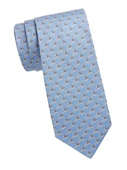 Salvatore Ferragamo | Micro Printed Silk Tie,商家Saks OFF 5TH,价格¥996