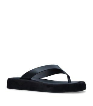 The Row | Leather Ginza Flip Flops商品图片,额外9折, 额外九折