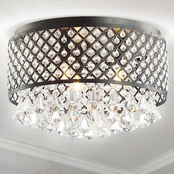 商品JONATHAN Y | Evelyn 17" 3-Light Crystal Drops/Metal,商家Premium Outlets,价格¥1157图片