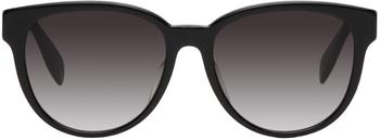 Alexander McQueen | Black Graffiti Sunglasses商品图片,