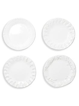 商品Vietri | Incanto Stone 4-Piece White Assorted Canape Plates Set,商家Saks Fifth Avenue,价格¥1058图片