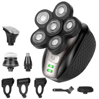 VYSN | 5 In 1 Electric Razor For Bald Men Rechargeable Cordless Head Beard Trimmer Shaver Kit IPX6 Waterproof Dry Wet Grooming Kit With 3 Combs,商家Verishop,价格¥1132
