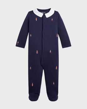 商品Ralph Lauren | Boy's Nutcracker Embroidered Footie, Size 3M-9M,商家Neiman Marcus,价格¥1045图片