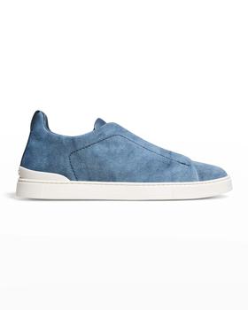 zegna鞋正品, Zegna | Men's Canvas Slip-On Low-Top Sneakers商品图片 