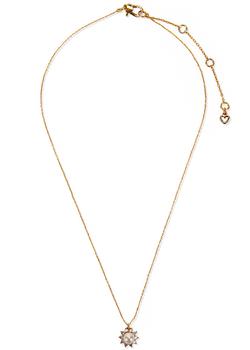 kate spade项链, Kate Spade | Sunny Halo embellished gold-plated necklace商品图片 额外9折, 额外九折