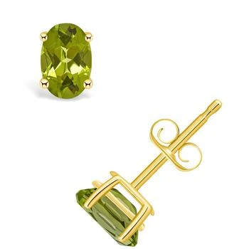 Macy's | Peridot (1-1/10 ct. t.w.) Stud Earrings in 14K Yellow Gold or 14K White Gold,商家Macy's,价格¥1394