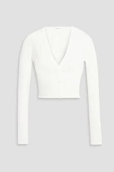 Alexander Wang | Cropped stretch-knit cardigan,商家THE OUTNET US,价格¥1276