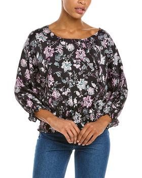 Vince Camuto Specialty Size, Vince Camuto | Vince Camuto Dolman Windsor Blooms Smocked Top商品图片 3.8折