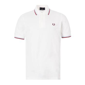 fred perry polo衣服, Fred Perry | Fred Perry Twin Tipped Polo Shirt - White / Ice / Maroon商品图片 8.5折